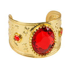 Bracelet Romain Rouge / Bracelet Egyptien Rouge / Bracelet En Métal Doré / La Maison du Déguisement