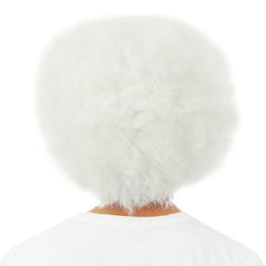 Perruque Afro Jimmy Blanc / Perruque Afro Groove Blanc / La Maison du Déguisement