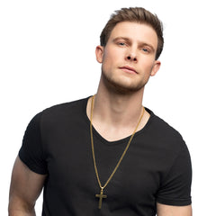 Collier Croix Métal / Chaînes croix cardinal Or / La Maison Du Déguisement