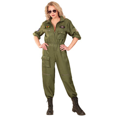 Déguisement Pilote de Chasse Femme / Costume Aviateur / Costume Top Gun / La Maison Du Déguisement