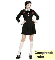 Déguisement Écolière Sombre Femme / Costume Mercredi Fille Sombre Adulte / La Maison Du Déguisement
