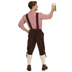 Déguisement Bavarois Salopette Marron / Costume Tyrolien Marron Adulte / Déguisement Oktoberfest / La Maison Du Déguisement
