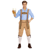 Déguisement Bavarois Salopette Beige / Costume Tyrolien Beige Adulte / Déguisement Oktoberfest / La Maison Du Déguisement