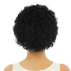 Perruque Bouclée Noir / Perruque Courte Frisée Noir / La Maison du Déguisement