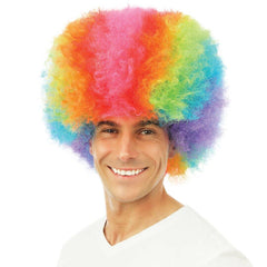 Perruque Afro Jimmy Multicolore / Perruque Afro Groove arc-en-ciel / La Maison du Déguisement