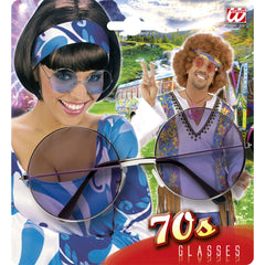 Lunettes party Hippie GM Bleu / Lunettes Lennon GM Bleu / Lunettes Hippie GM Bleu / La Maison Du Déguisement