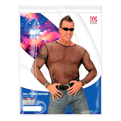 Haut Filet Année 80 / T-shirt Punk Noir / T-shirt en Résille Rocker / La Maison Du Déguisement