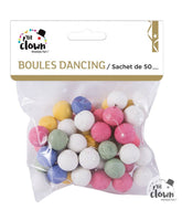 Boules à sarbacane multicolores lot de 50 / 50 boules multicolores / La Maison Du Déguisement