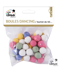 Boules à sarbacane multicolores lot de 50 / 50 boules multicolores / La Maison Du Déguisement