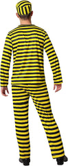 Déguisement Prisonnier Jaune Adulte / Costume Dalton / Costume Bagnard jaune et noir / La Maison Du Déguisement