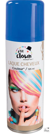 Bombe cheveux couleur bleu / Laque cheveux bleu / Spray laque cheveux Bleu / La Maison Du déguisement