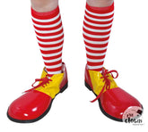 Chaussettes Rouge et Blanche / Chaussettes Rayées Clown Rouge et Blanche / La Maison du Déguisement