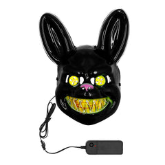 Masque LED Zombie Lapin Noir / Masque LED Killer Rabbit / La Maison Du Déguisement