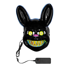 Masque LED Zombie Lapin Noir / Masque LED Killer Rabbit / La Maison Du Déguisement