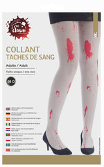 Collant Taches De Sang Blanc / Collant Blanc Ensanglanté / La Maison Du Déguisement