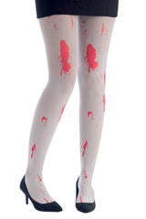 Collant Taches De Sang Blanc / Collant Blanc Ensanglanté / La Maison Du Déguisement