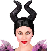 Serre tête Malefique Halloween / Bandeau Cornes Démon Maléfique / Coiffe Maléficia / La Maison Du Deguisement