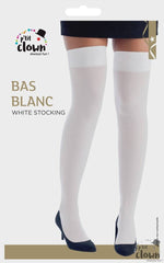 Mi Bas Blancs / Chaussettes Opaques Blanches Longues / La Maison Du Déguisement