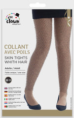 Collant Couleur Peau Avec Poils / Collant Opaque avec poils / La Maison Du Déguisement