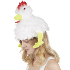 Chapeau Poule / Coiffe fourrure Poulet / La Maison du Déguisement