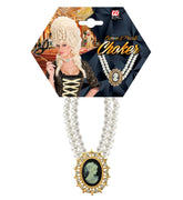 Collier raz du cou Perles avec Camée / Bijoux Perles avec Camée / La Maison Du Déguisement