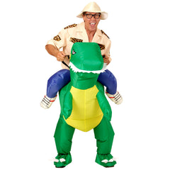 Déguisement Dinosaure Gonflable / Costume Explorateur Sur Dinosaure Gonflable / La Maison Du Déguisement