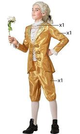 Déguisement Marquis Baroque Doré Enfant / Costume Marquis Courtisan Or Enfant / La Maison Du Déguisement