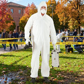 Déguisement Police Scientifique Blanc Adulte / Costume Enquêteur Scene Du Crime / La Maison Du Déguisement