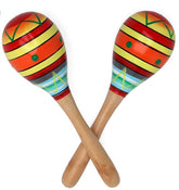 Maracas en Bois multicolore / Maracas mexicains en Bois multicolore / La Maison Du Déguisement