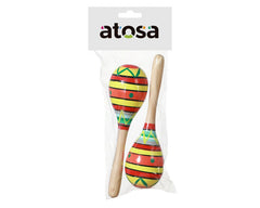 Maracas en Bois multicolore / Maracas mexicains en Bois multicolore / La Maison Du Déguisement