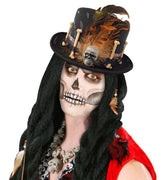 Chapeau Steampunk Noir / Chapeau Vaudou Noir / Chapeau Haut De Forme VauDou / La Maison Du Déguisement