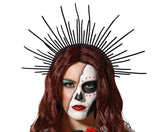 Serre Tête Soleil Halloween Noire / Couronne Tête Noir / Tiare Diadème Halo Noir / La Maison Du Déguisement