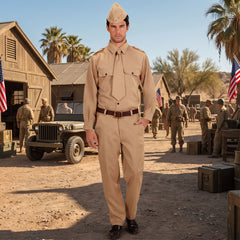 Déguisement Militaire Soldat WW2 / Costume Officier Militaire Beige / La Maison Du Déguisement