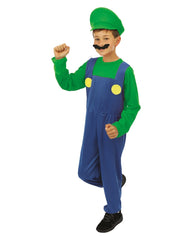 Déguisement Super Plombier Luigi Enfant / Costume Plombier Vert Enfant / La Maison Du Déguisement
