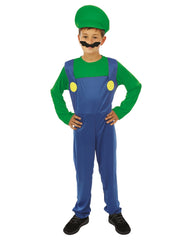 Déguisement Super Plombier Luigi Enfant / Costume Plombier Vert Enfant / La Maison Du Déguisement