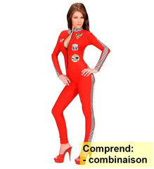 Location Déguisement Combinaison Pilotes De Course Femme / Location Costume Pilote Formule 1 Adulte / Location Costume Racer BABE / La Maison Du Déguisement