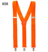 Bretelles Oranges fluo élastiques / Bretelles Oranges fluo / La Maison Du Déguisement