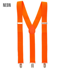 Bretelles Oranges fluo élastiques / Bretelles Oranges fluo / La Maison Du Déguisement