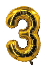 Ballon Aluminium Chiffre 3 Doré / La Maison Du Déguisement