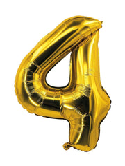 Ballon Aluminium Chiffre 4 Doré / La Maison Du Déguisement