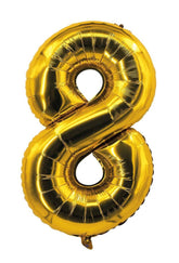 Ballon Aluminium Chiffre 8 Doré / La Maison Du Déguisement