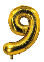 Ballon Aluminium Chiffre 9 Doré / La Maison Du Déguisement