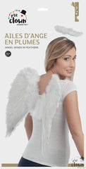 Ailes Ange Blanc en plumes / Ailes en plumes Blanc / La Maison Du Déguisement