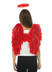 Ailes Ange Rouge en plumes / Ailes en plumes Divine Rouge / La Maison Du Déguisement