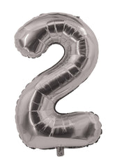 Ballon Aluminium Chiffre 2 Argent / La Maison Du Déguisement