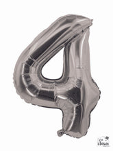 Ballon Aluminium Chiffre 4 Argent / La Maison Du Déguisement