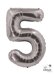 Ballon Aluminium Chiffre 5 Argent / La Maison Du Déguisement