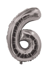 Ballon Aluminium Chiffre 6 Argent / La Maison Du Déguisement