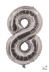 Ballon Aluminium Chiffre 8 Argent / La Maison Du Déguisement