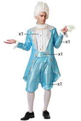 Déguisement Marquis Baroque Bleu / Costume Marquis Courtisan Bleu / La Maison Du Déguisement